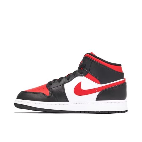 Air Jordan 1 Mid Bred Toe White – Image 2