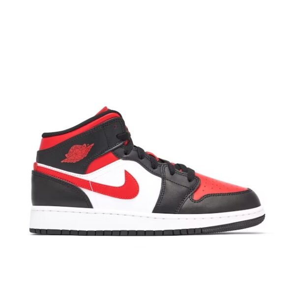 Air Jordan 1 Mid Bred Toe White