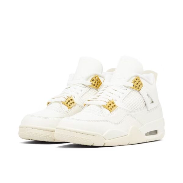 Air Jordan 4 Retro Sail Metallic Gold – Image 3