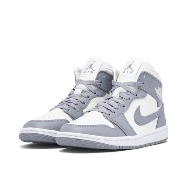 Air Jordan 1 Mid Grey Sail – Image 3